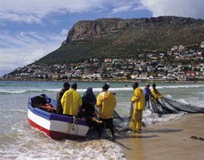 Fishermen on Fish Hoek Beach