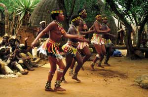 Zulu Maidens Dancing South African Tourism
