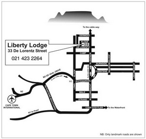 Liberty Lodge - Location Map - click for a close up view...