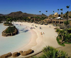 Manmade beach at the Lost City, Sun City