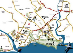 Location map for Smart Villa Guest House, East London - click for larger image