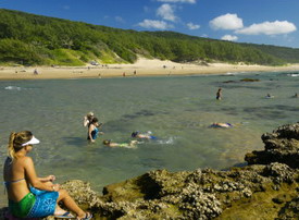 Tourists Swimming, Greater St. Lucia Wetland Park, South Africa