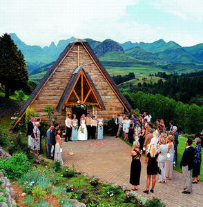 Wedding chapel at Cathedral Peak Hotel