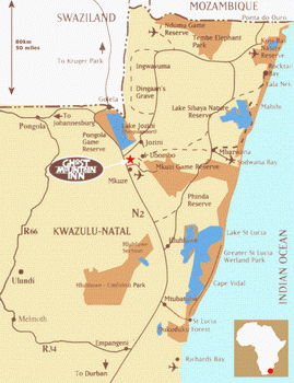 Location of Ghost Mountain Inn