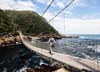 Suspension bridge over Storms River mouth, Tsitsikamma National Park, South Africa