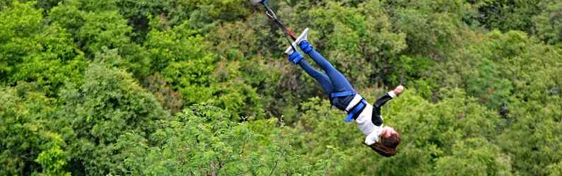 Bungee jumping from the Bloukrans Bridge, South Africa