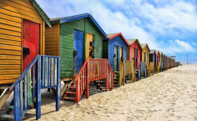 Beach huts of Muizenberg, Cape Town
