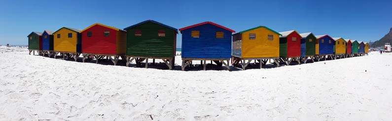 Muizenberg beach huts, South Africa