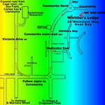 Location map for Whittlers Lodge, Hout Bay, Cape Town - click for larger image